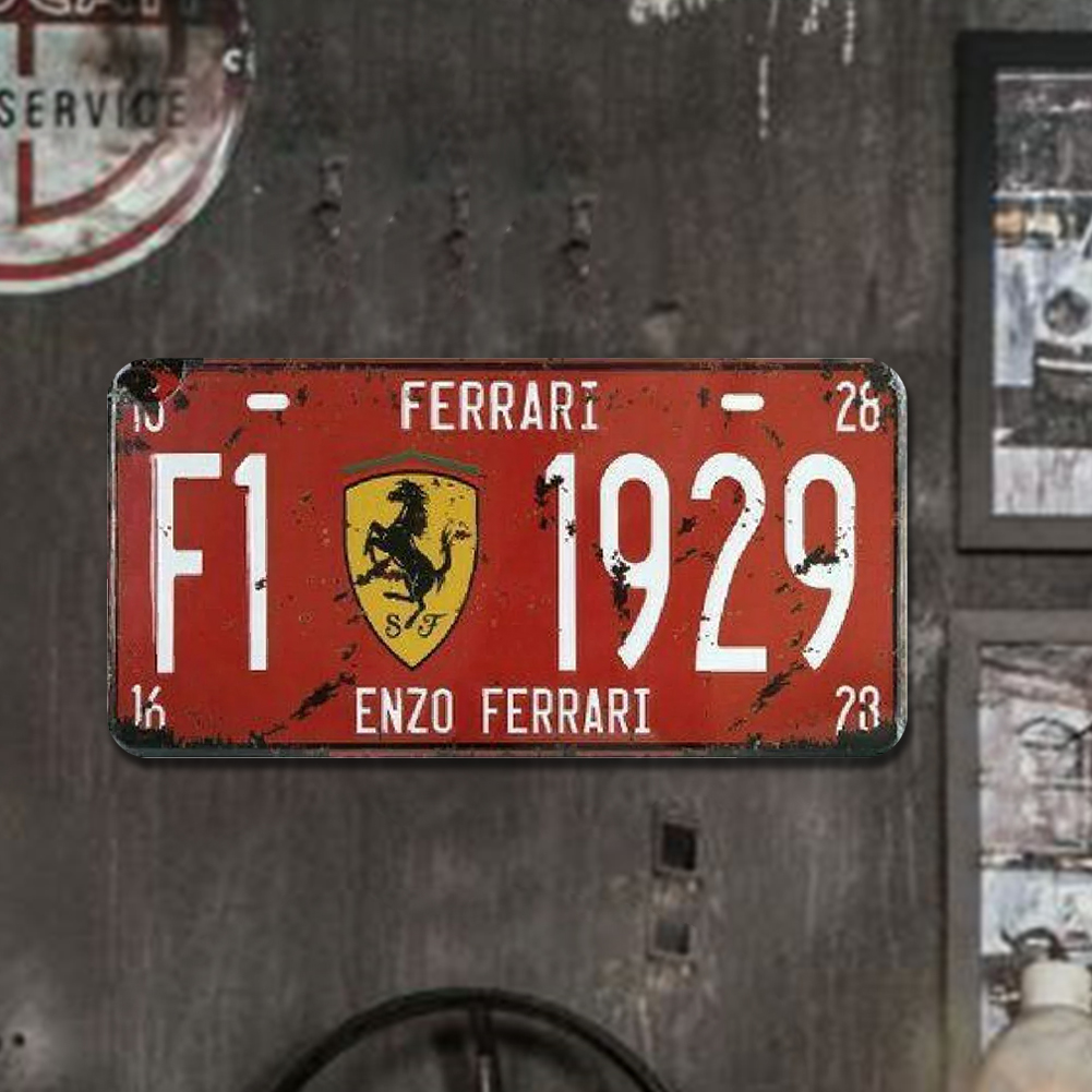 thumbnail image 4 of Coche 1929 Placa Metal Vintage Pintura Hierro Rectangular Artística para El 30x15 Cm, 4 of 10
