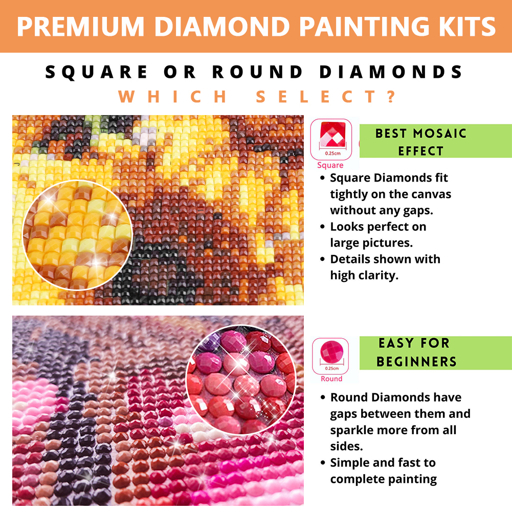 thumbnail image 5 of 5D DIY Kit Con Cuentas Cuadradas Completas Pared Del Arte 45x45cm, 5 of 10