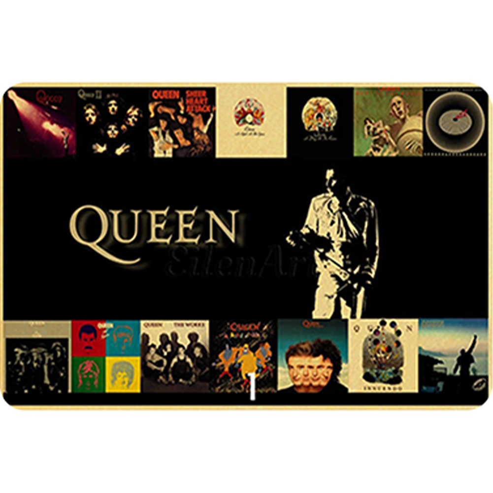 thumbnail image 2 of Placa Metal Vintage Queen Band Pintura Hierro Rectangular Arte La Pared Decor40x30cm, 2 of 10