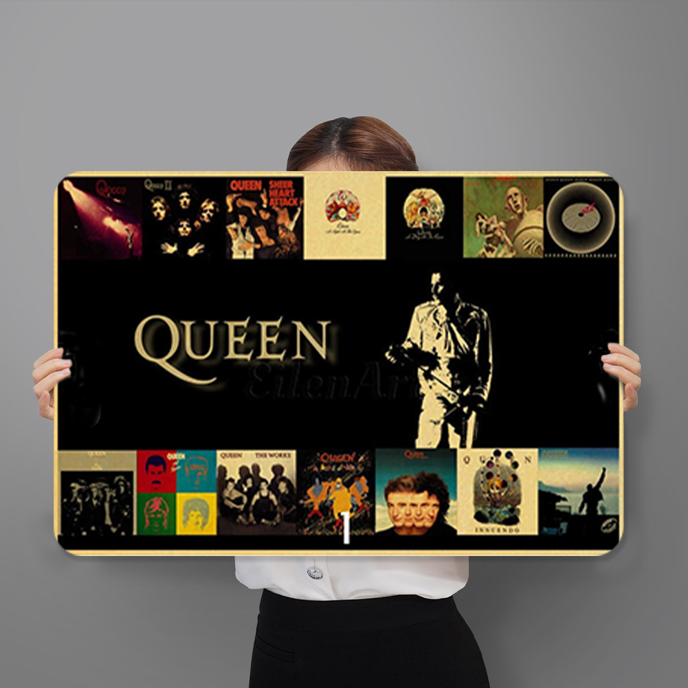 thumbnail image 5 of Placa Metal Vintage Queen Band Pintura Hierro Rectangular Arte La Pared Decor40x30cm, 5 of 10