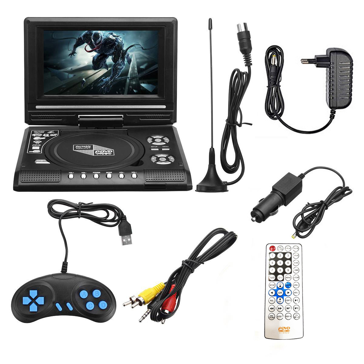 thumbnail image 2 of Mini Reproductor DVD Likrtyny para Pantalla LCD Giratoria 270 grados, 2 of 2