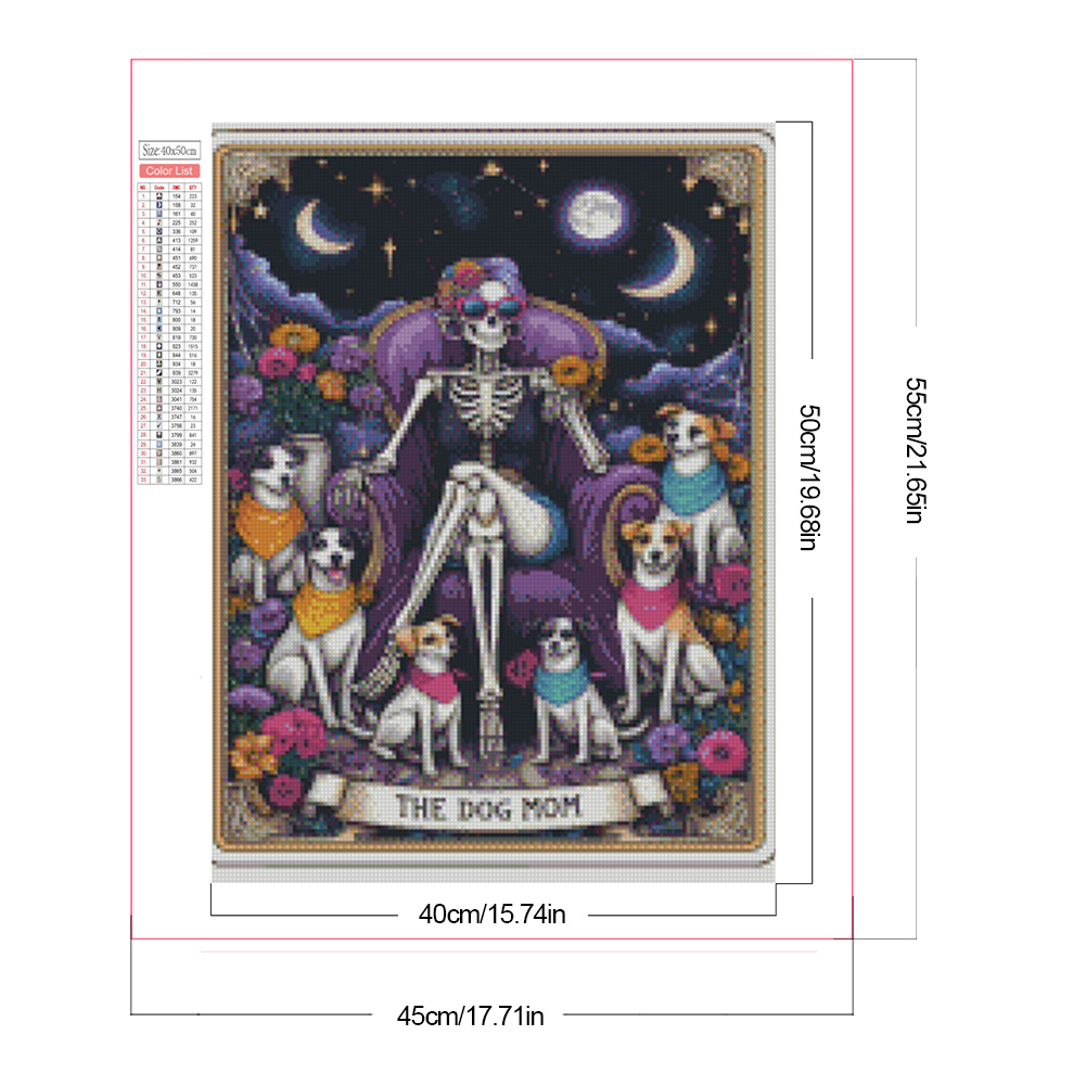 thumbnail image 4 of 5D DIY Taladro Parcial AB Diamante Pintura Perro Mamá Kit Arte Decoración45x55cm, 4 of 10