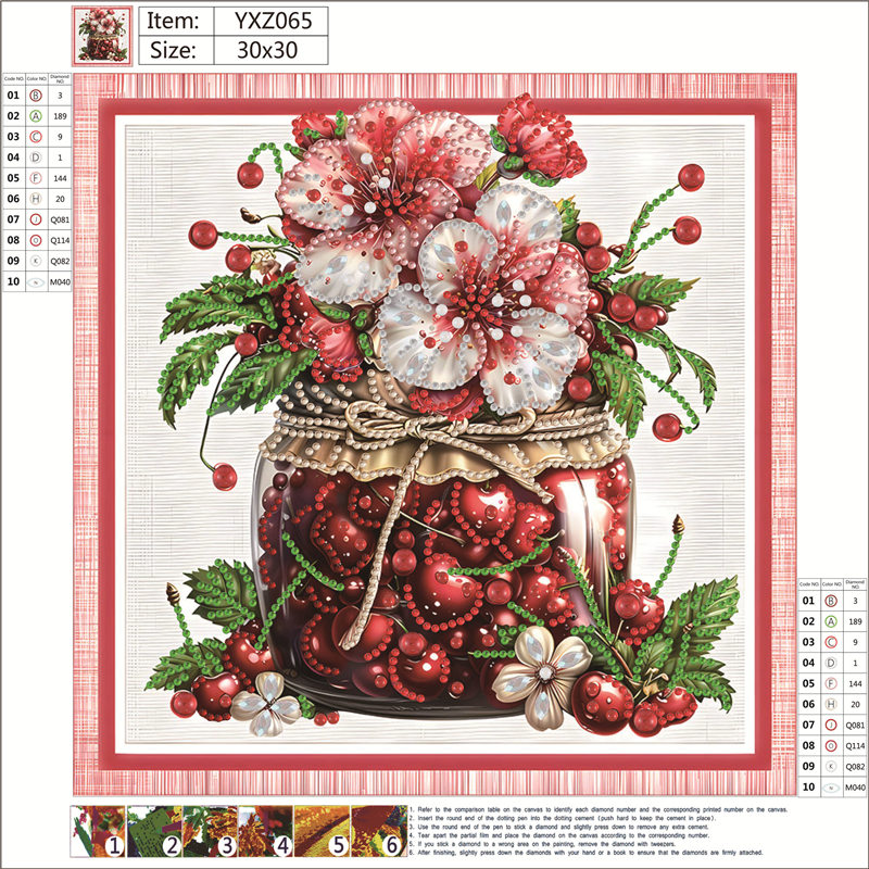 thumbnail image 2 of Kit Con Forma Especial Parcial DIY 5D Flores 30x30cm, 2 of 2