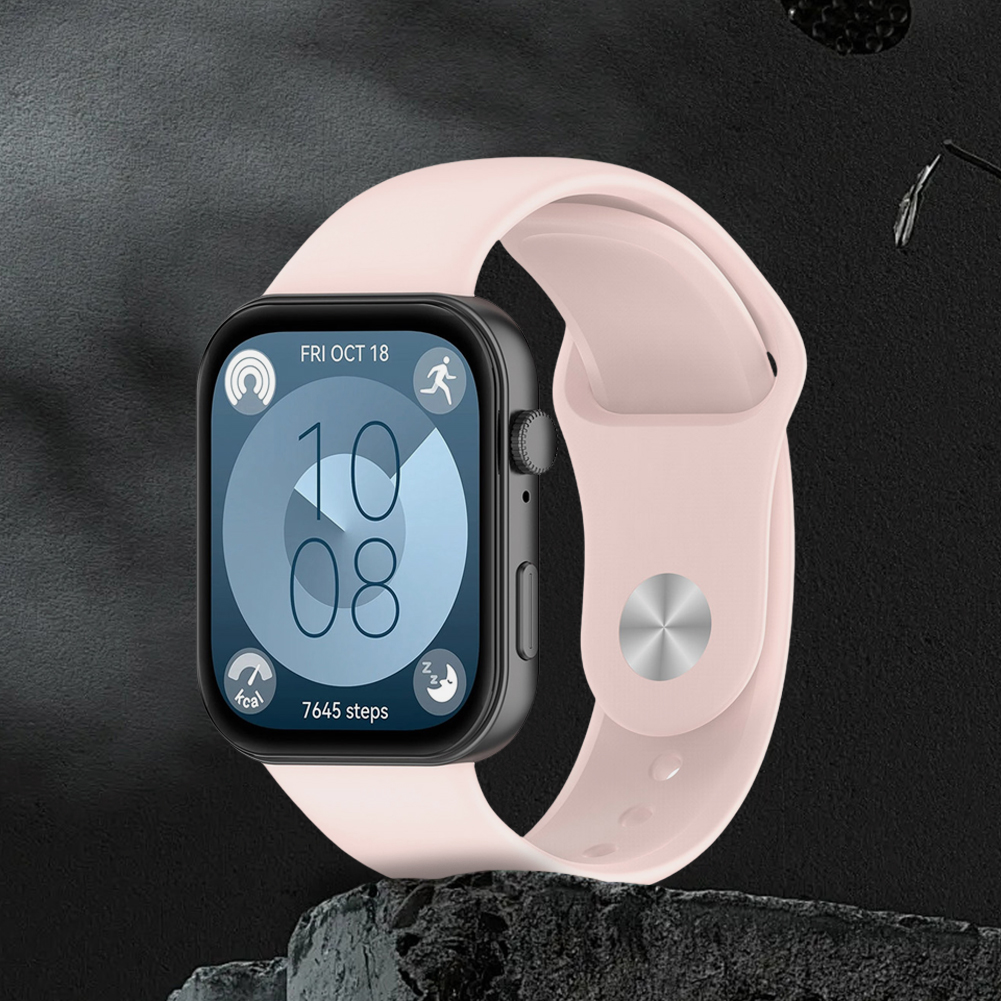 thumbnail image 2 of [Rosa Oficial] [Precaución en La Plataforma Amazon] Adecuado para Huawei Watch Fit3 Correa Silicona Con Hebilla Inversa Correa A Presión Huawei Fit3 (Rosa), 2 of 2