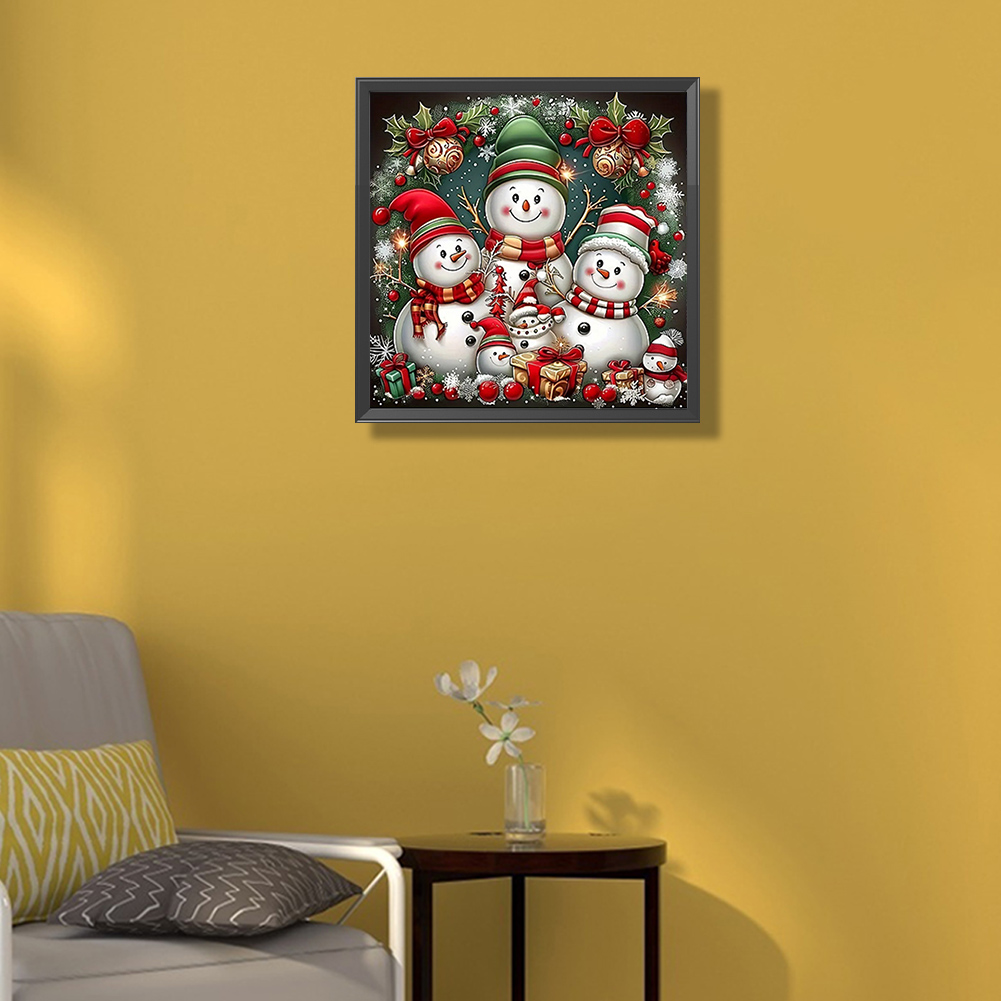 thumbnail image 4 of 5D DIY Taladro Parcial AB Diamante Pintura Navidad Muñeco Nieve Art45x45cm, 4 of 10