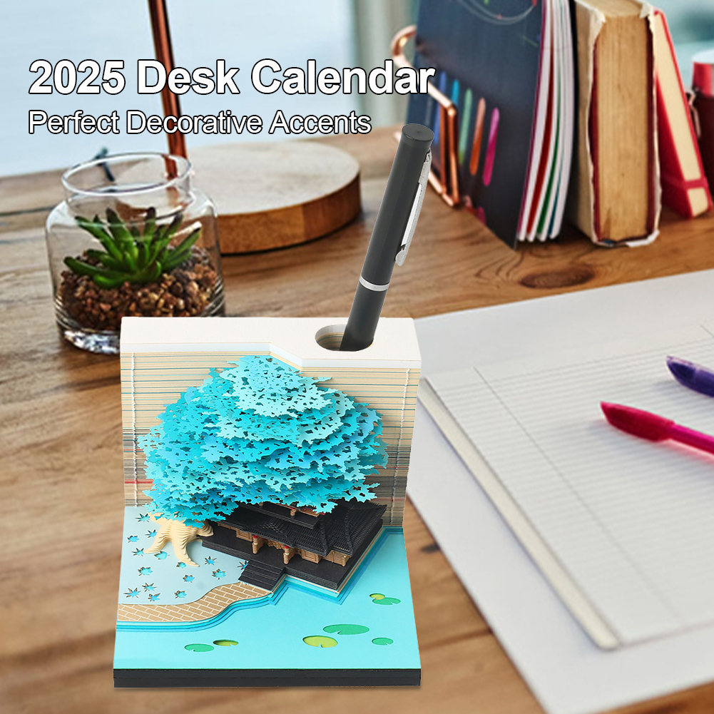 thumbnail image 4 of Calendario Escritorio 2025 La Libreta Del Arte Papel 3D Desprendible Con LED Decorativa para, 4 of 10