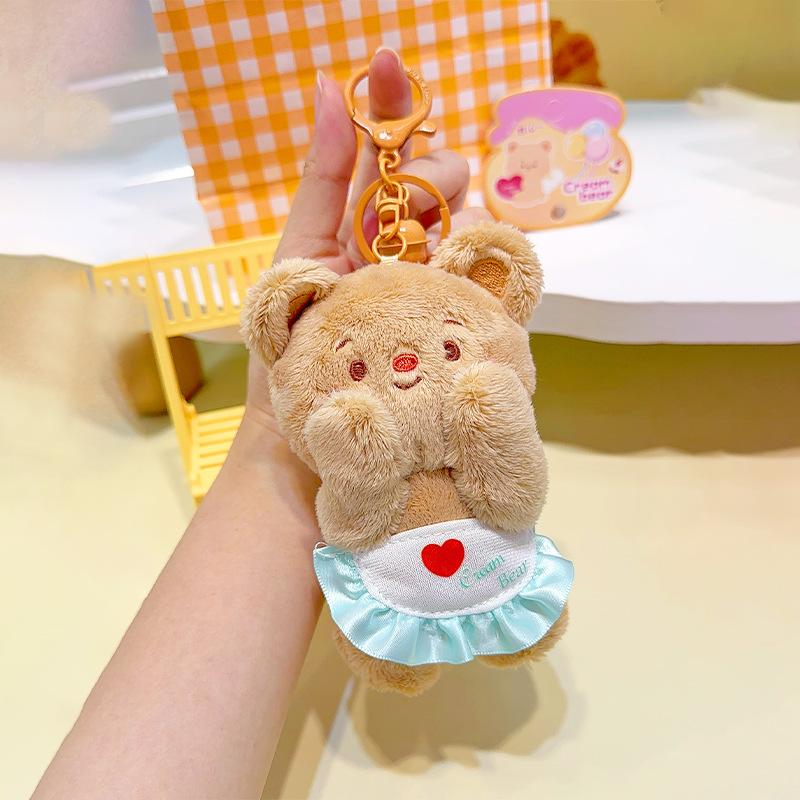 thumbnail image 3 of Llavero Con Forma Animal Kawaii Wdftyju Oso Peluche Lindo Para Bolso Mochila Y Coche, 3 of 10