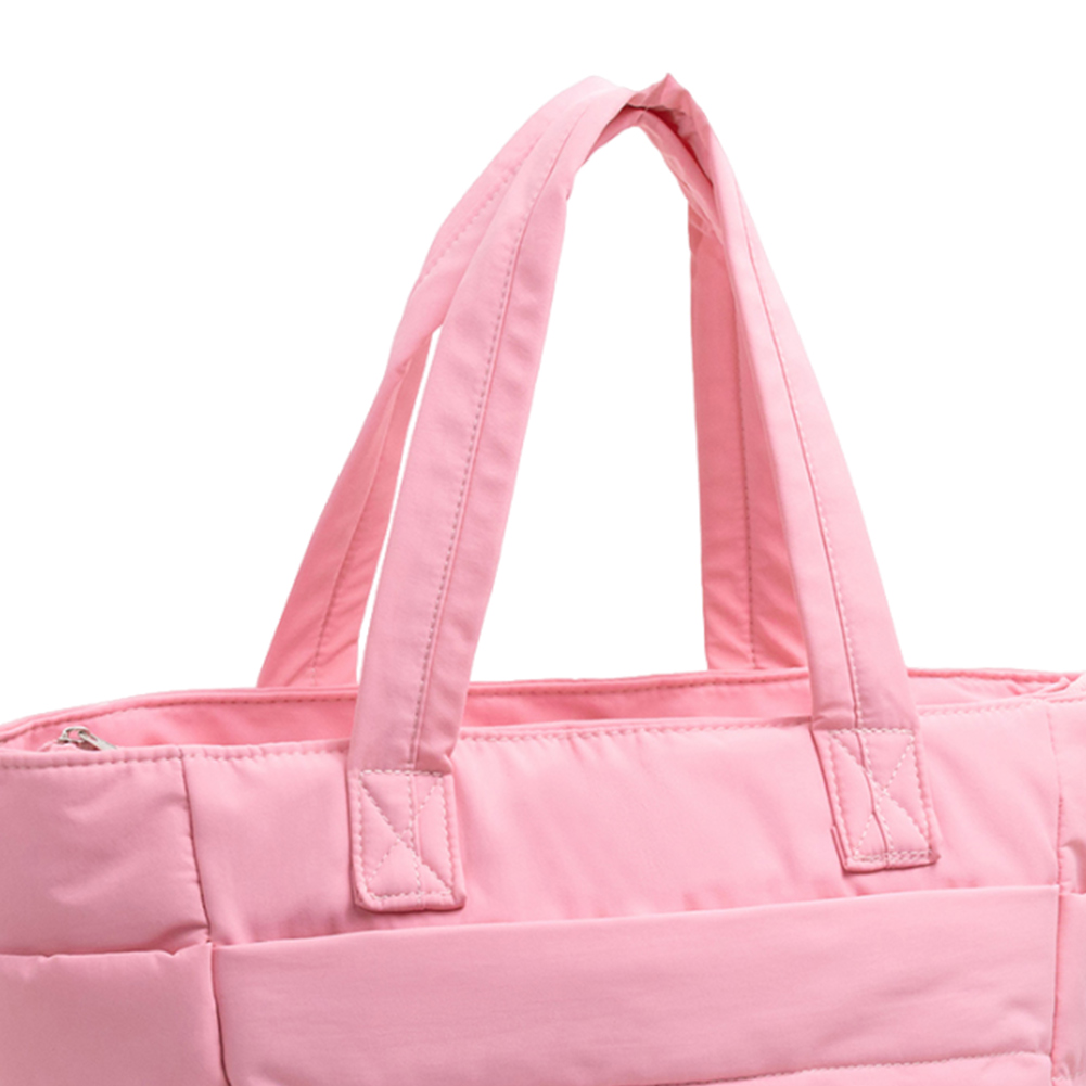 thumbnail image 4 of Bolso Mano Acolchado Con Hilo Bordar Ropa Algodón Esponjoso Gran Capacidad Un Hombro () Rosa, 4 of 10