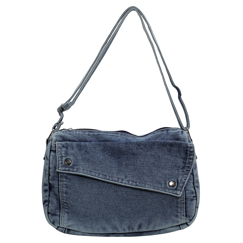 thumbnail image 3 of Bolso Bandolera Estético Mano Mensajero Denim Casual Retro Mujer, 3 of 10