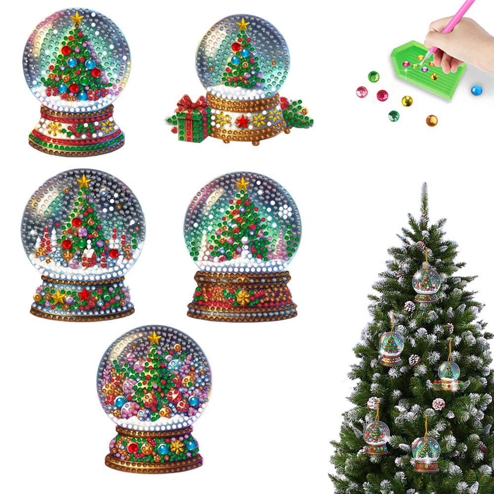 thumbnail image 4 of 5 Uds Acrílico Forma Especial Muñeco Nieve Postre 5D DIY Diamante Arte, 4 of 9