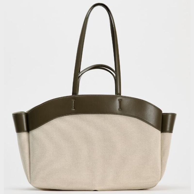 thumbnail image 2 of Bolso Hombro Compras Lona Gran Capacidad Mano Tote () Verde, 2 of 2