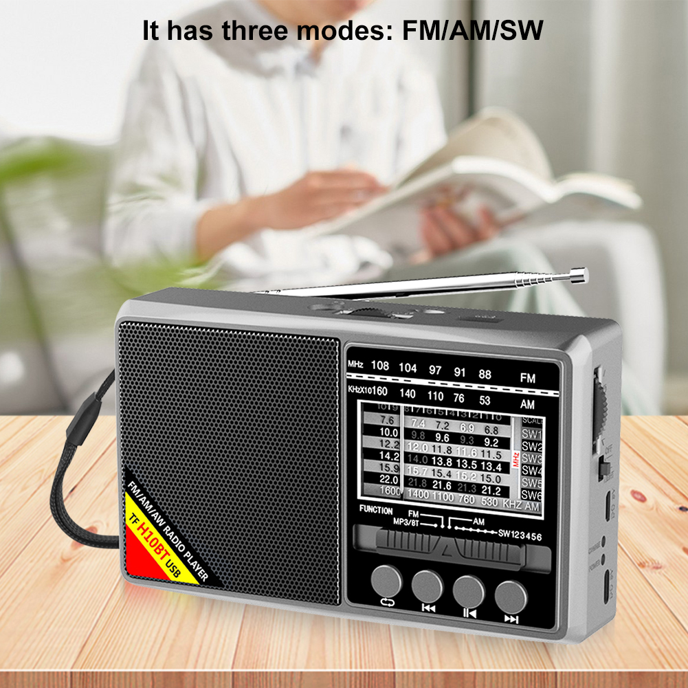 thumbnail image 4 of Mini Receptor Radio Portátil Banda Completa FM/AM/SW Con Pilas para Personas Mayores, 4 of 10