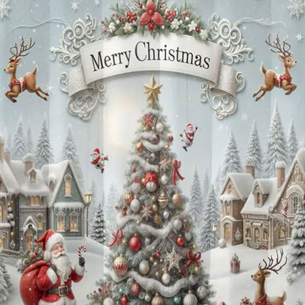 thumbnail image 4 of Cortina de Baño Decorativa Ndcxsfigh Papá Noel 256666 1ud, 4 of 10