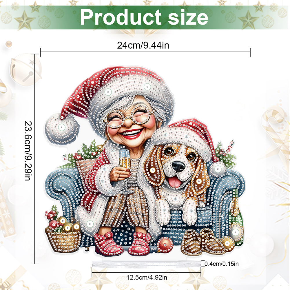 thumbnail image 4 of Pintura de diamantes Likrtyny decoraciones escritorio Navidad Abuela mesa, 4 of 10