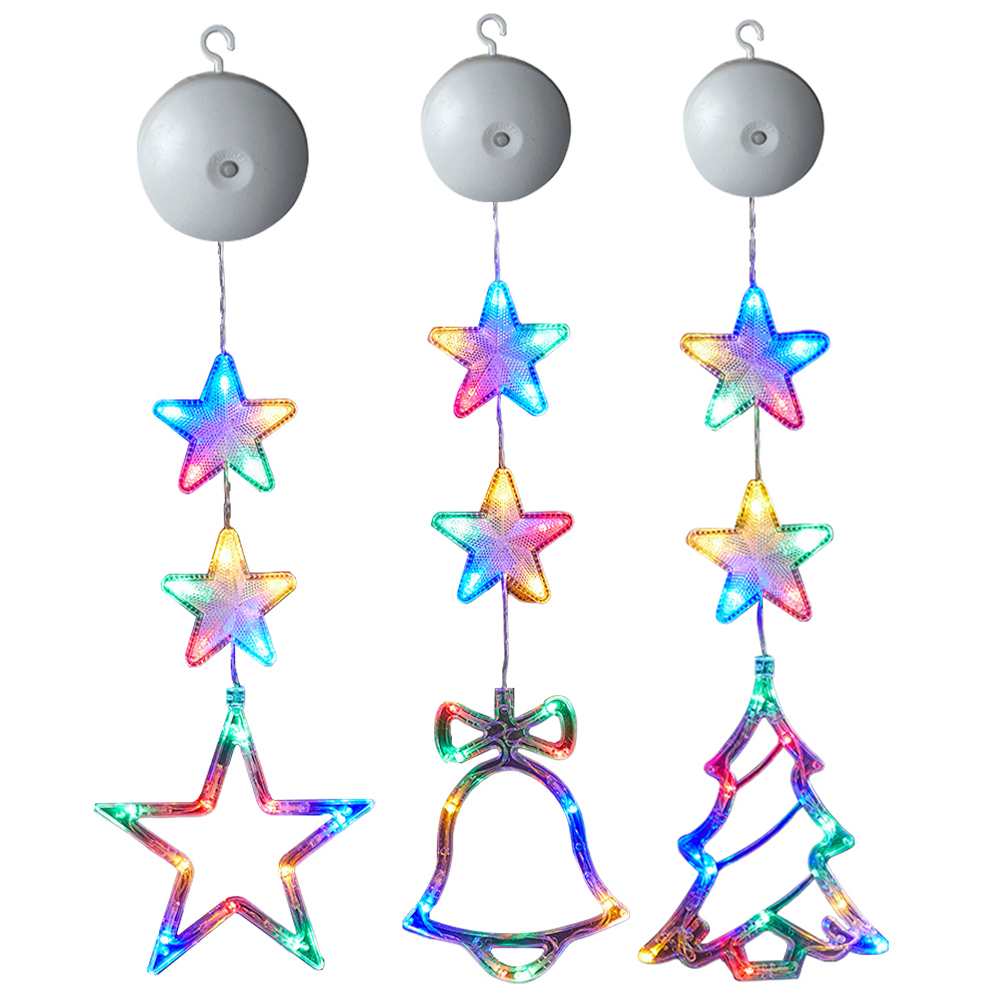 thumbnail image 2 of 3 Luces Cortina Navideñas Lámpara LED Con Ventosa Que Funciona Pilas Y (3PCS), 2 of 10