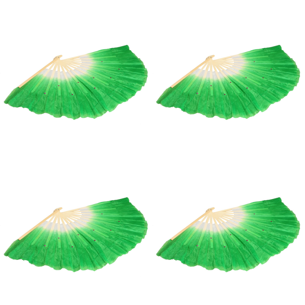 thumbnail image 2 of Abanico Plegable China para Danza Del Vientre Velos Disfraz Abanicos Mujer () Verde, 2 of 2