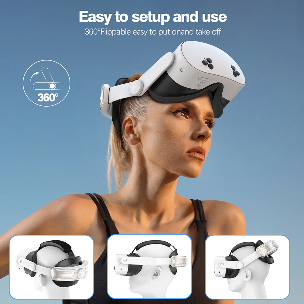 thumbnail image 4 of Diadema Con Correa para VR Ajustable La Cabeza Gafas Meta Quest 3S, 4 of 10