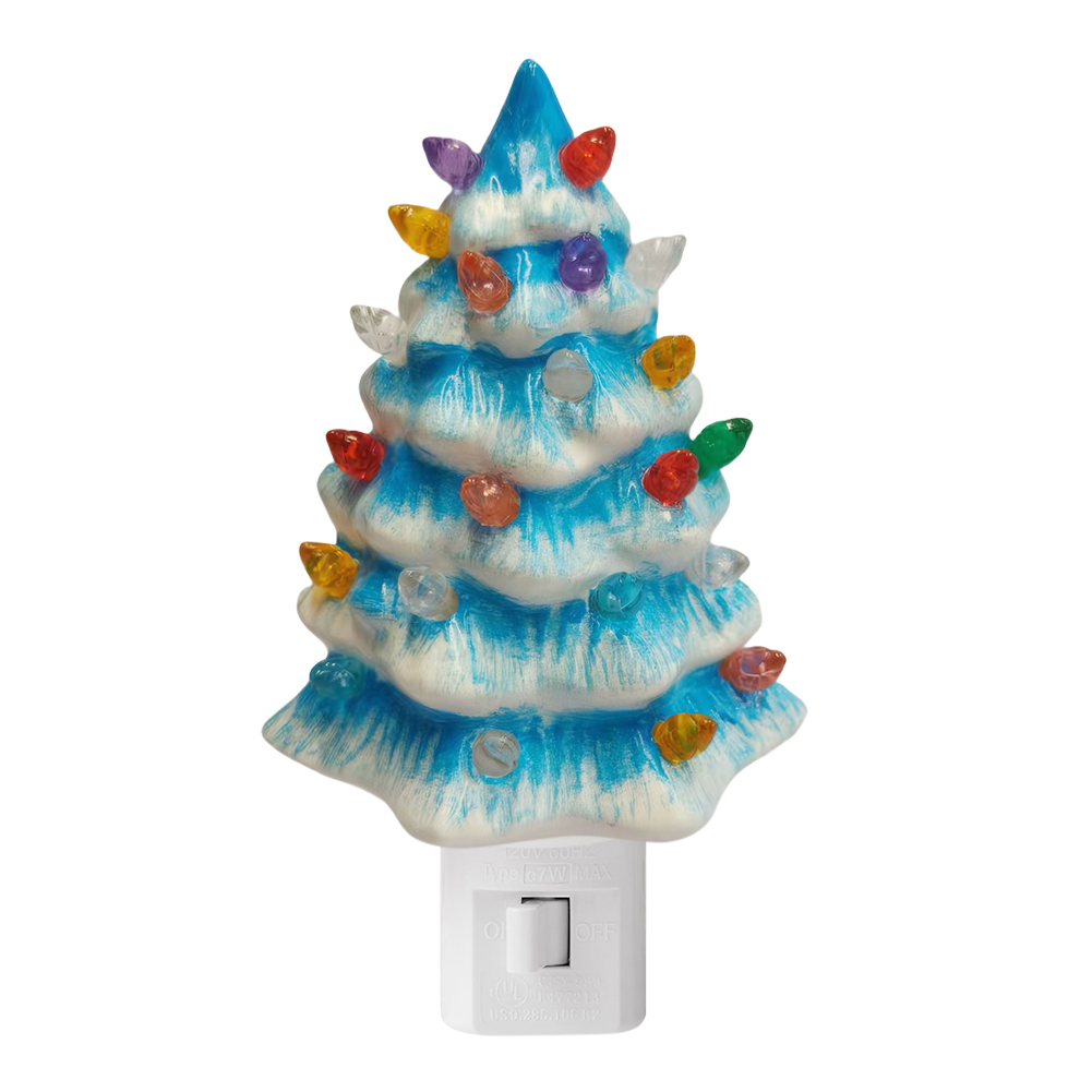 thumbnail image 2 of Nocturna para Navidad Con Lámpara Bombillas Multicolores Resina Enchufe Giratorio 360 ​​grados Interruptor Encendido/apagado Baño Y, 2 of 10