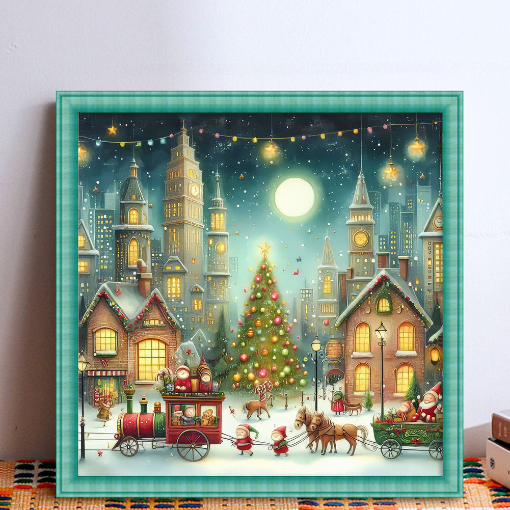 thumbnail image 4 of Hilo Algodón Ecológico Bordado Punto Cruz Casa Navidad Impreso 18 Quilates 50x50cm, 4 of 10