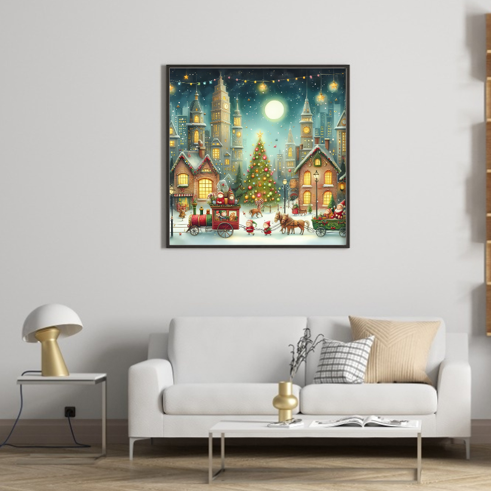 thumbnail image 5 of Hilo Algodón Ecológico Bordado Punto Cruz Casa Navidad Impreso 18 Quilates 50x50cm, 5 of 10