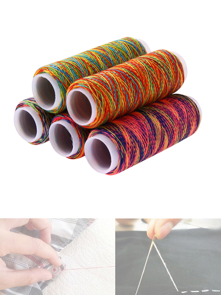 thumbnail image 4 of Hilo Coser Colorido Hilo Arcoíris Hilo Degradado Hilo Pagoda Accesorios Vestir 110 Metros (paquete 5), 4 of 10