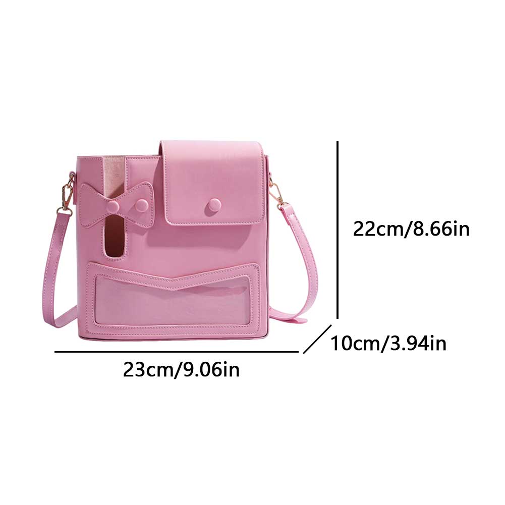 thumbnail image 4 of Bolso Hombro Mujeres Portador Botellas Bolsas Cruzadas Carpas Gran Capacidad () Rosa, 4 of 10