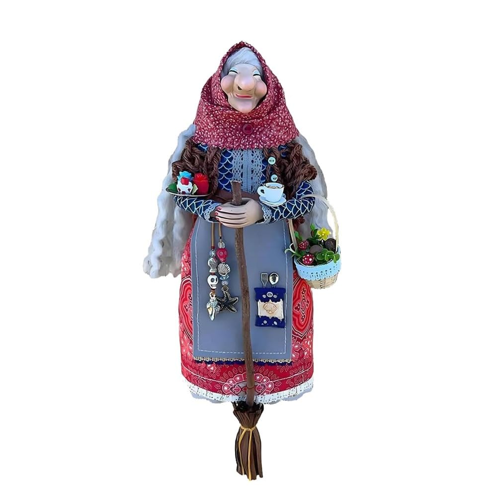 thumbnail image 2 of Muñeca Bruja Hecha A Mano Enchanting Good Luck Charm Cooking () Rojo, 2 of 2
