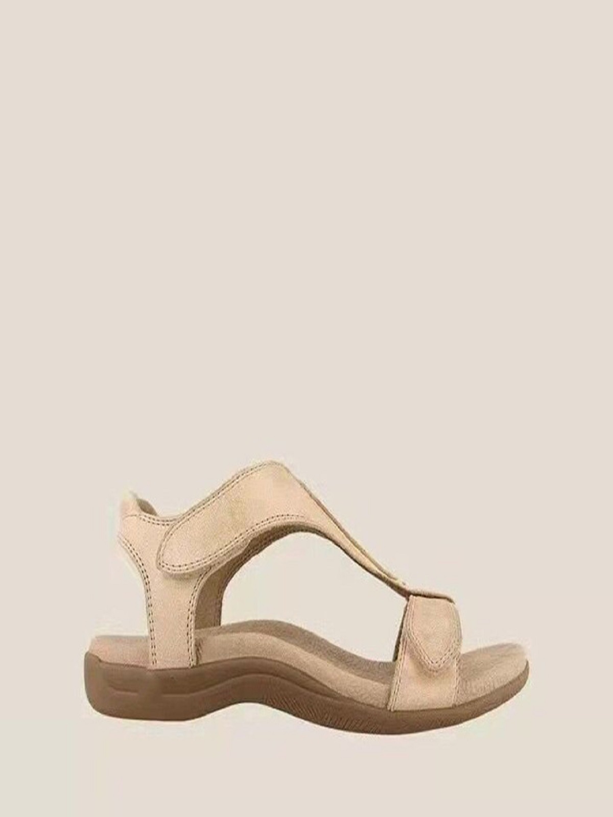 thumbnail image 2 of Sandalias Deportivas Planas Apoyo para Mujeres Viajes Al Aire Libre (beige 8), 2 of 2