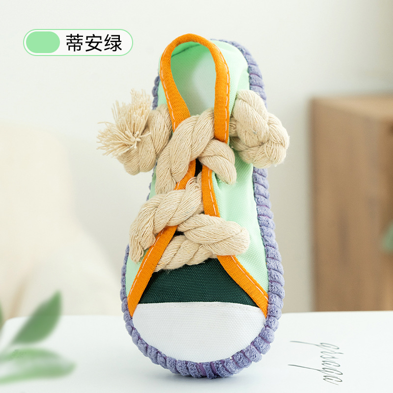 thumbnail image 2 of Zapatos Cachorros Toy Shoeaky Shoe Dog para Pequeña Raza () Verde, 2 of 2