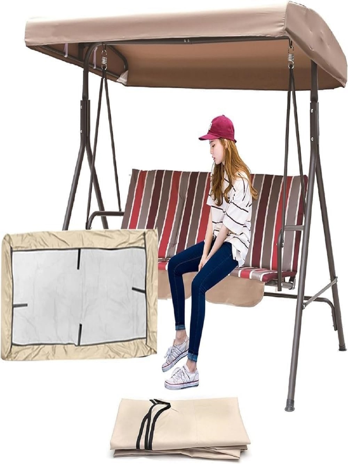 thumbnail image 2 of Cubierta Reemplazo Dosel Swing Al Aire Libre (oro), 2 of 2
