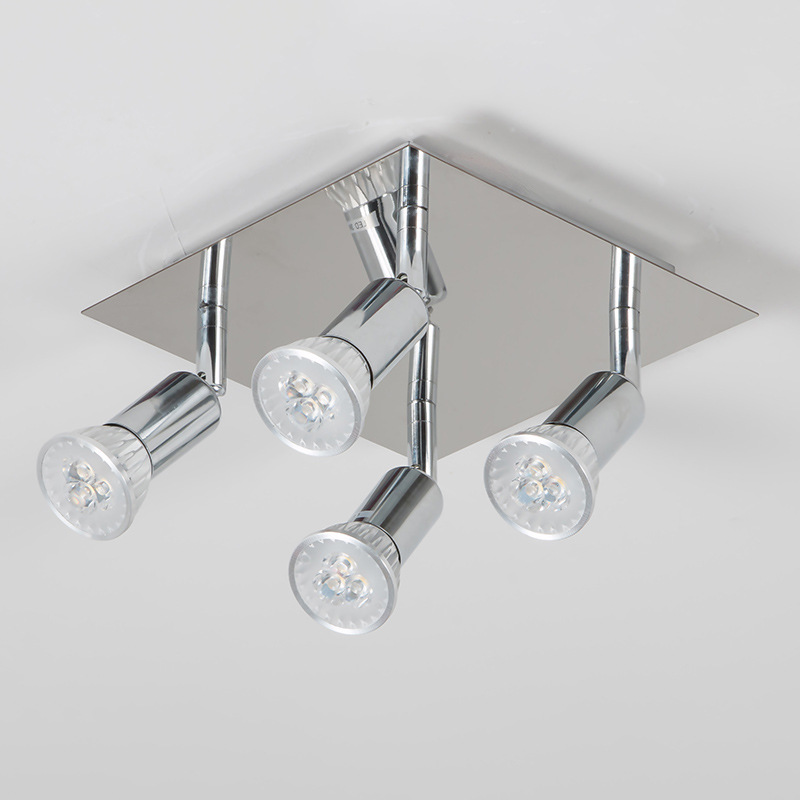 thumbnail image 2 of Luces Ajuste Foco Techo 4 Vías Ajustables Gu10 LED Bulb Chrome (con Bombilla Gu10), 2 of 2