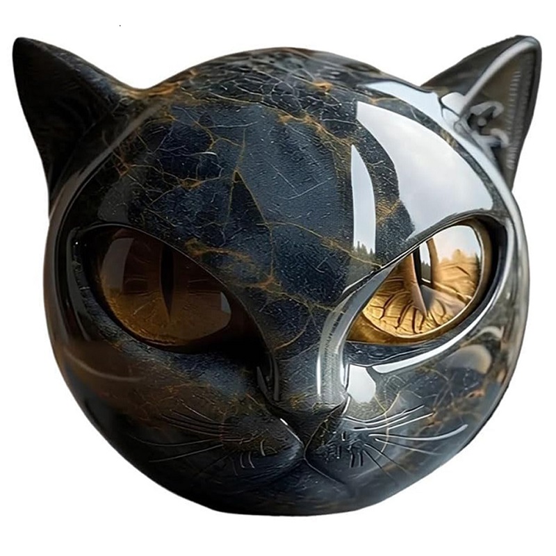 thumbnail image 2 of Figura Escultura Piedra Gato Curación Tallada para Amantes Los Gatos Negros, 2 of 2