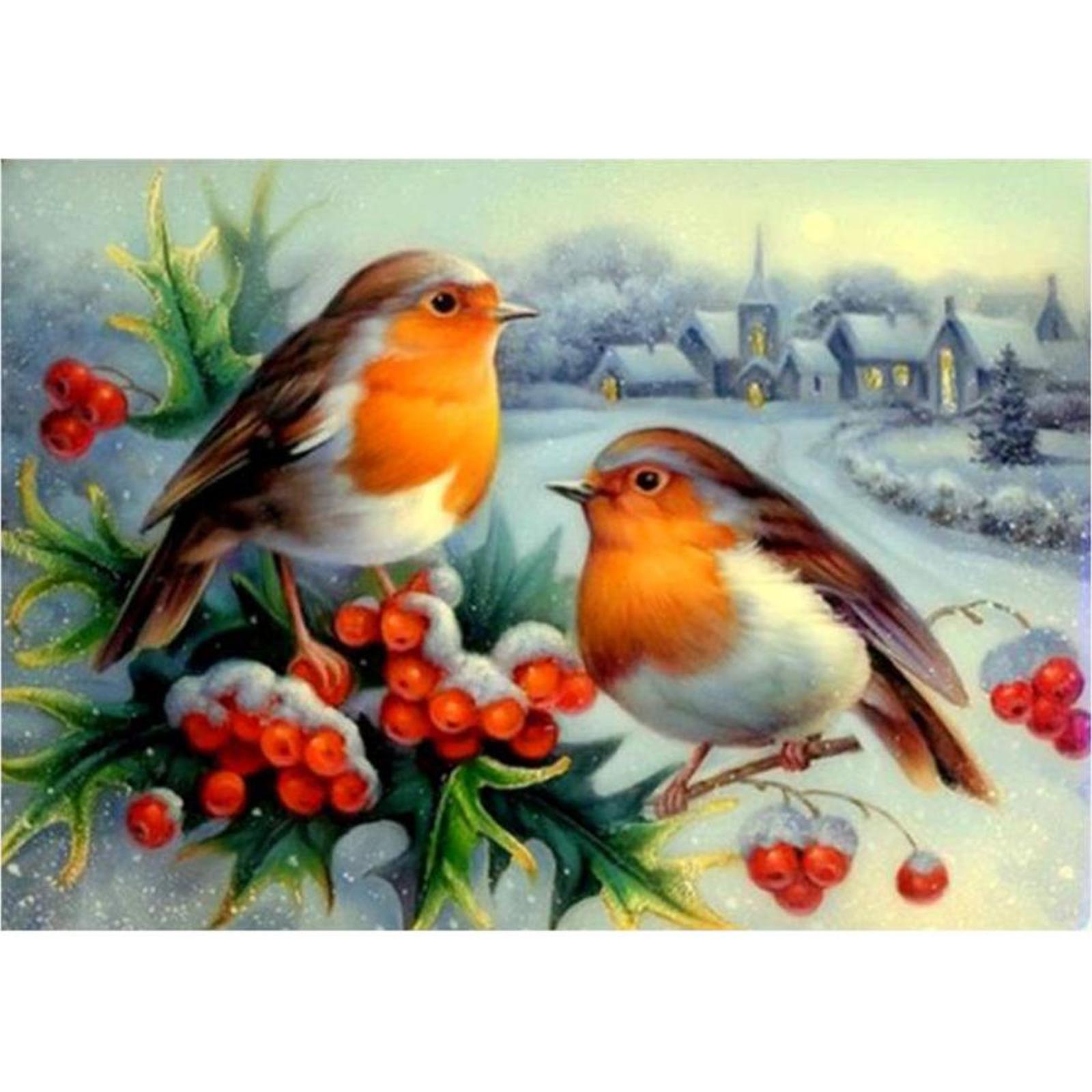 thumbnail image 2 of 5D 2 Pájaros Diamante Pintura Bordado DIY Punto Cruz Decorar Regalo, 2 of 10