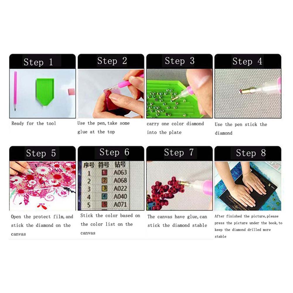 thumbnail image 5 of Kit de Bordado Cgtredaw Punto Cruz Flores Jardín Taladro DIY 5D, 5 of 10