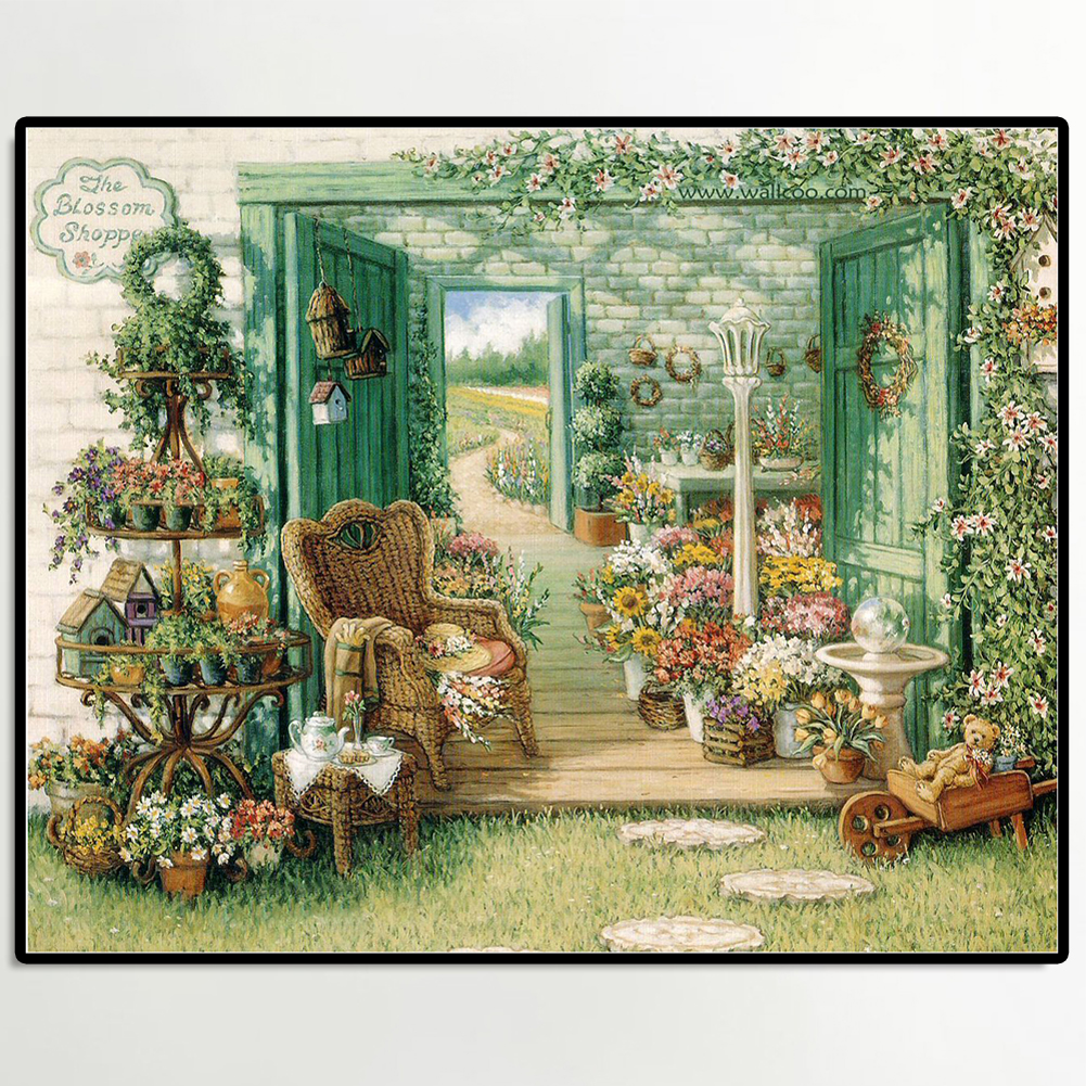 thumbnail image 4 of Kit de Bordado Cgtredaw Punto Cruz Flores Jardín Taladro DIY 5D, 4 of 10