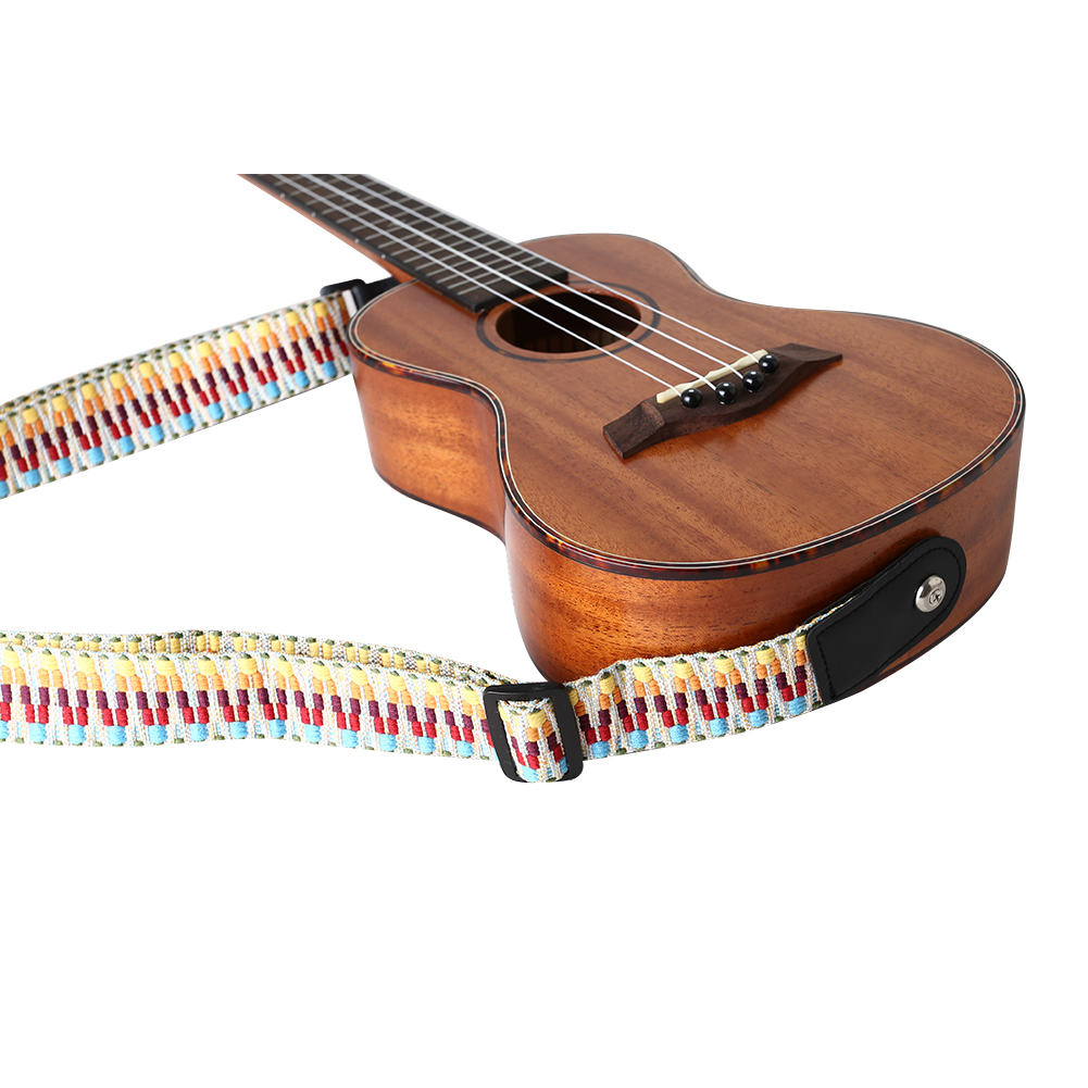 thumbnail image 3 of Correa Guitarra Ajustable Correas Arcoíris Con Extremos Cuero PU, 3 of 10