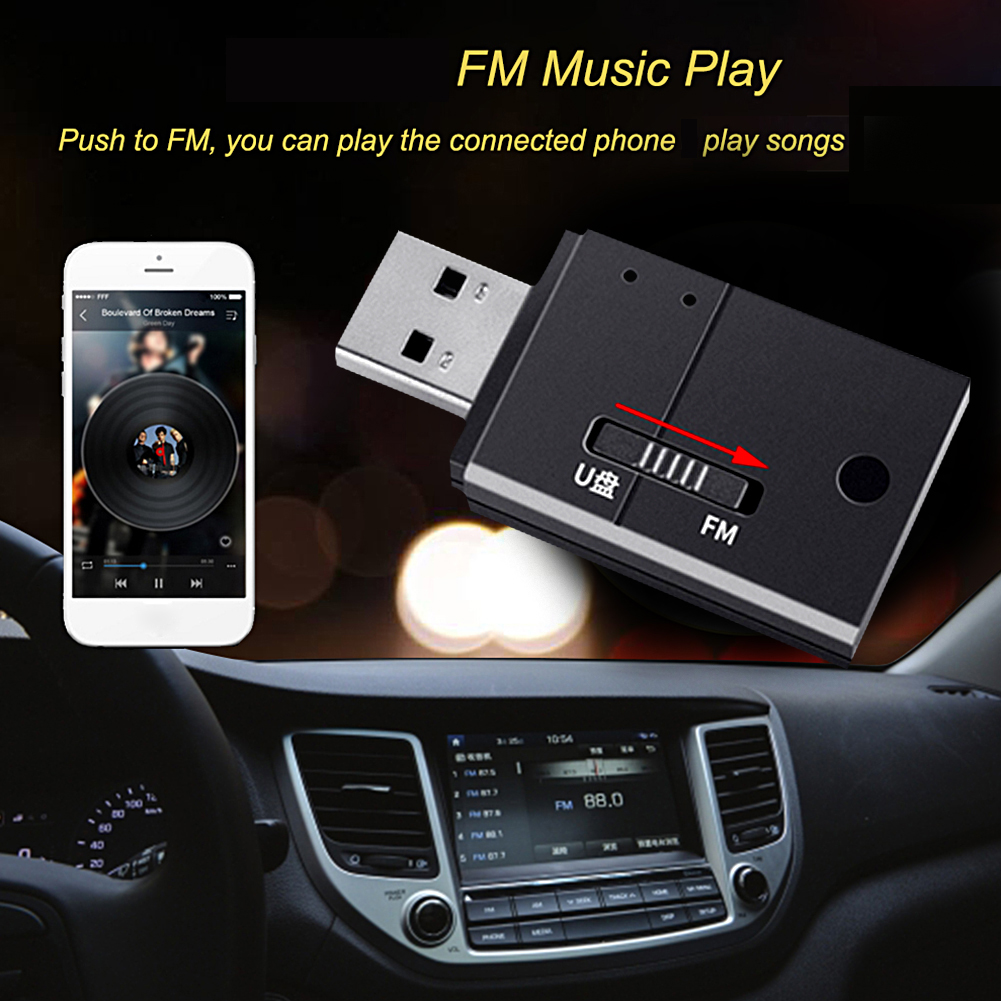 thumbnail image 5 of Receptor Audio 5.0 Compatible Con para Automóvil Reproductor Música FM USB Transmisor Adap, 5 of 10