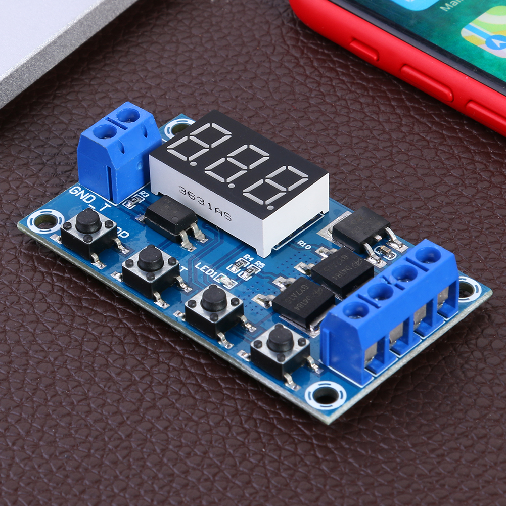 thumbnail image 5 of Trigger Cycle Timer Delay Switch 12 24V Placa Circuito Dual MOS Tube Control, 5 of 10