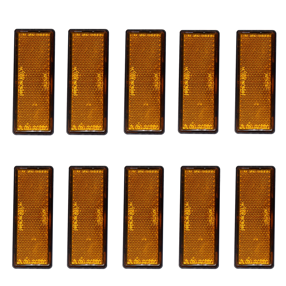 thumbnail image 4 of 10 Unids/set Ámbar Naranja en Reflectores Adhesivos IP67 para Camión Remolque, 4 of 10
