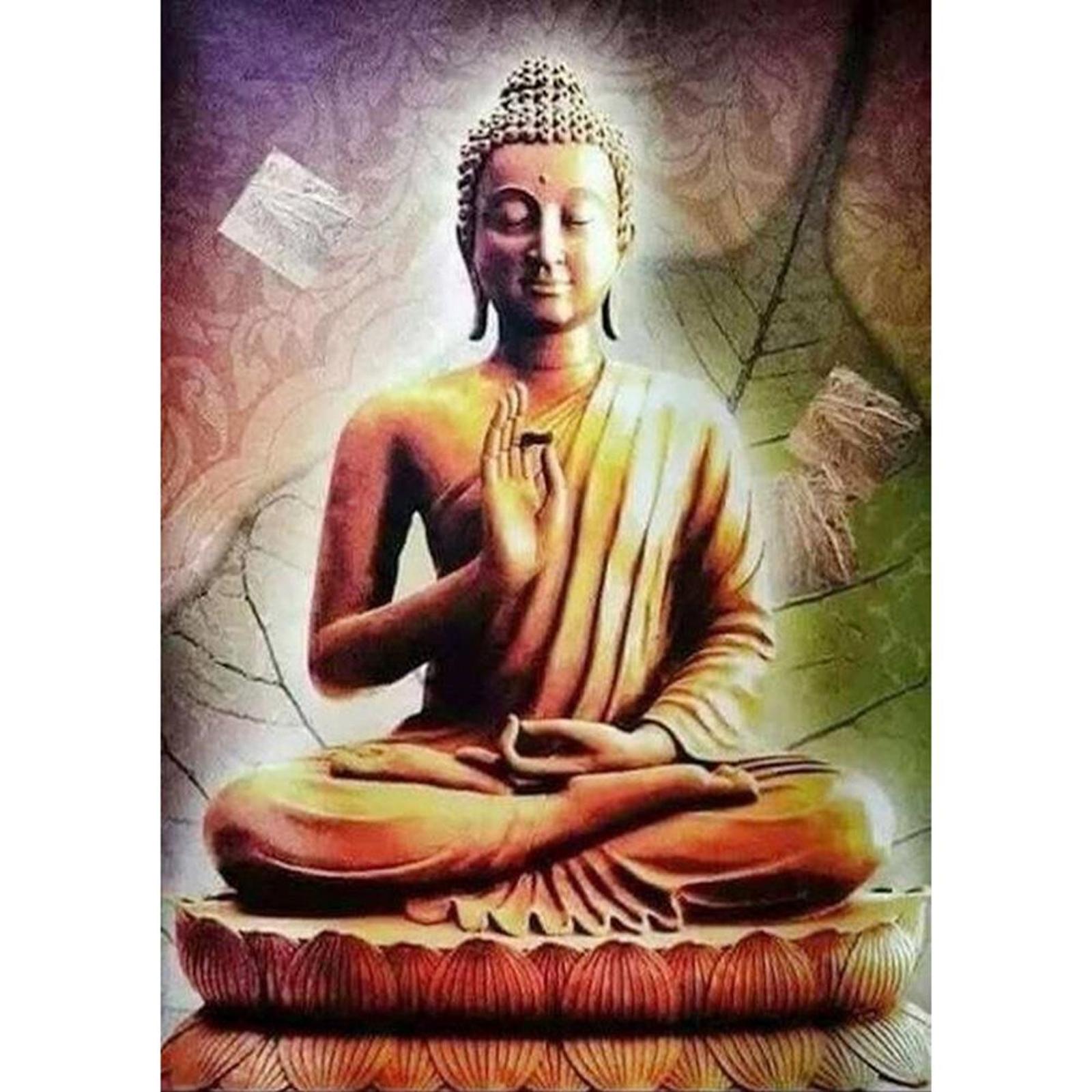 thumbnail image 2 of YM1 (estatua Buda-Hg265) estatua Buda diamante diamante resina 30*40CM, 2 of 10