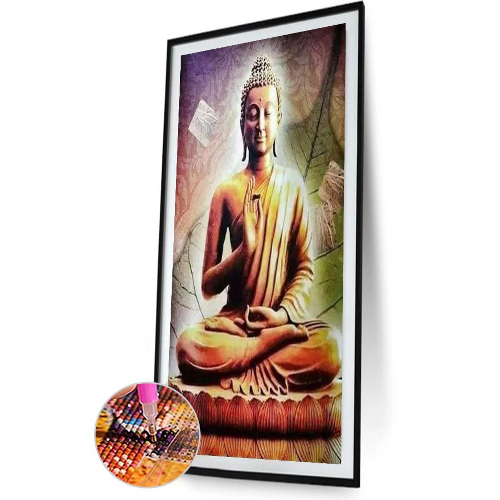thumbnail image 5 of YM1 (estatua Buda-Hg265) estatua Buda diamante diamante resina 30*40CM, 5 of 10