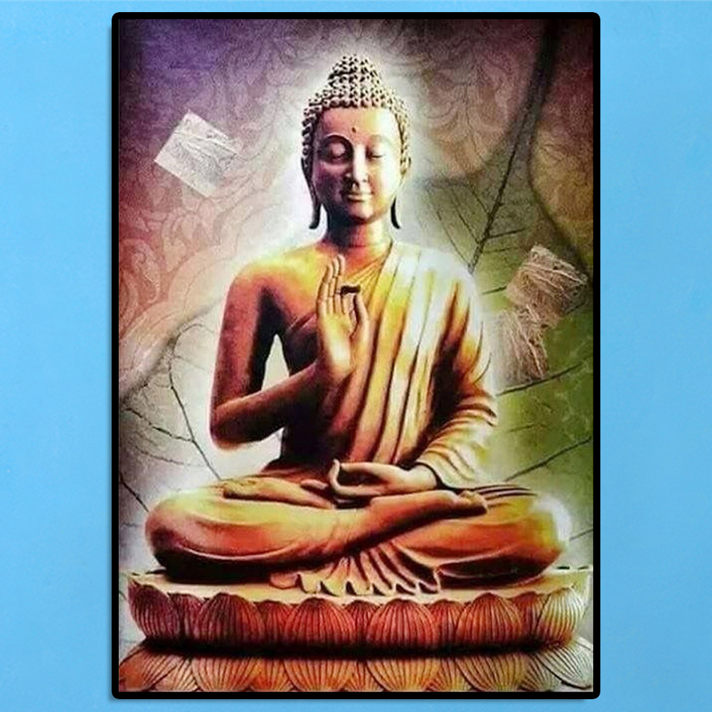 thumbnail image 4 of YM1 (estatua Buda-Hg265) estatua Buda diamante diamante resina 30*40CM, 4 of 10