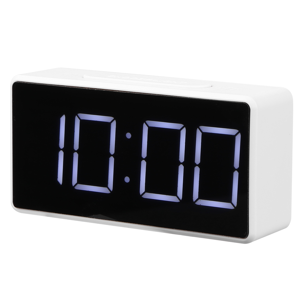 thumbnail image 2 of Kuymtek Reloj Despertador Digital LED Con Puerto USB Snooze Table Reloj Electrónico (Blanco), 2 of 10