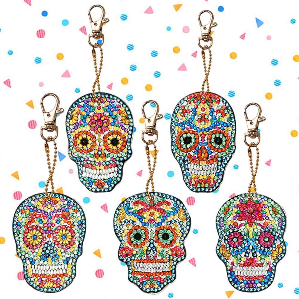 thumbnail image 4 of 5 Uds DIY Taladro Forma Especial Calavera Llaveros, 4 of 10