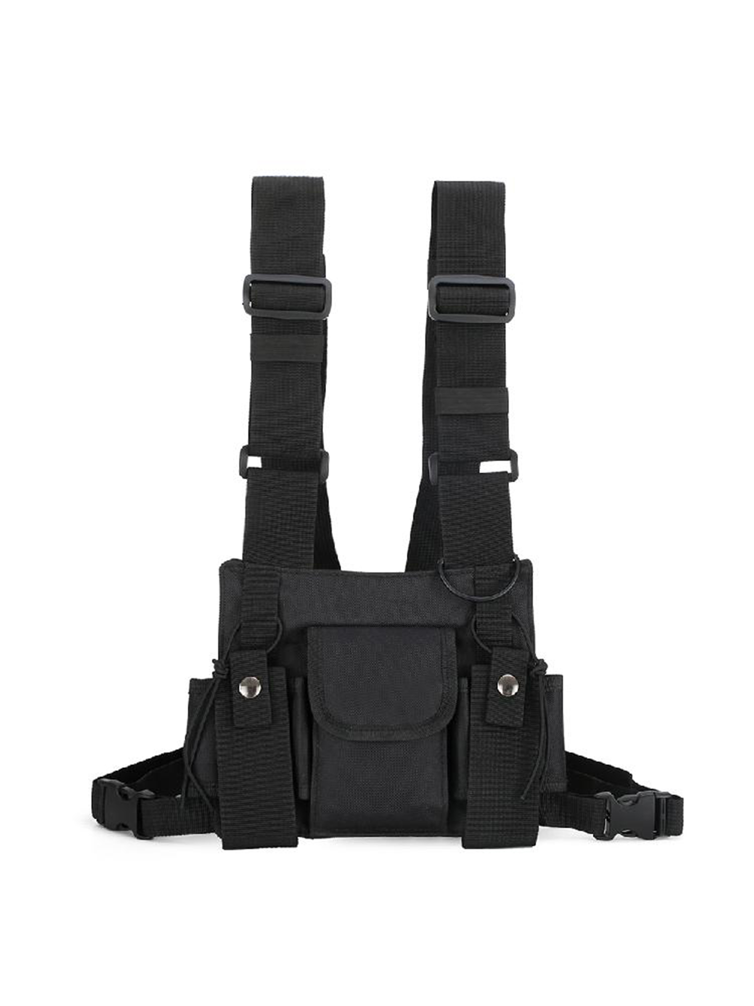 thumbnail image 2 of Sólido Pecho Cintura Funcional Unisex Nylon Chaleco Cross Hombro Bolsos (S), 2 of 10