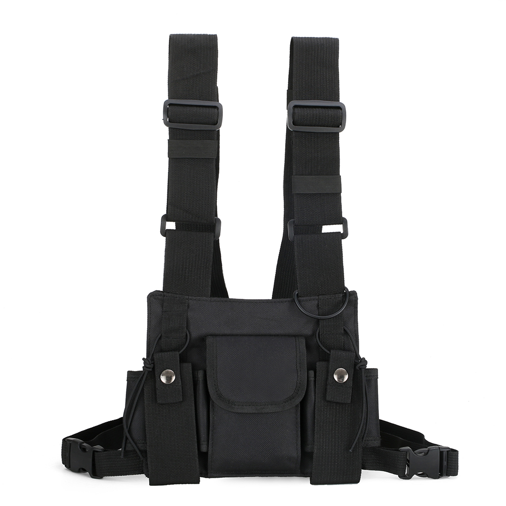 thumbnail image 3 of Sólido Pecho Cintura Funcional Unisex Nylon Chaleco Cross Hombro Bolsos (S), 3 of 10