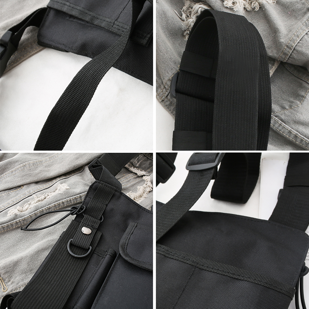 thumbnail image 4 of Sólido Pecho Cintura Funcional Unisex Nylon Chaleco Cross Hombro Bolsos (S), 4 of 10