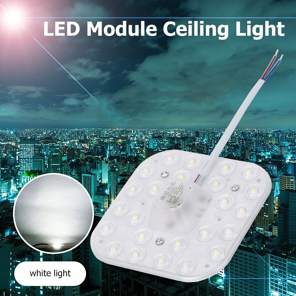 thumbnail image 4 of Nueva Lámpara Techo LED 220 V Panel Modificado Con Lámpara Magnética Módulo Cuadrado Modificado Fuente Con Imán 12 W (modelo 191842 Plus) (luz Blanca 24 LED) Blanca, 4 of 10