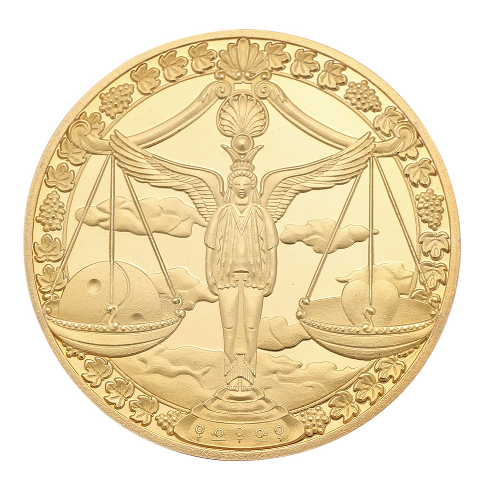 thumbnail image 2 of Kuymtek Moneda Coleccionable Ediciones Limitadas Monedas Del Zodíaco para Amigos Familia (libra), 2 of 10