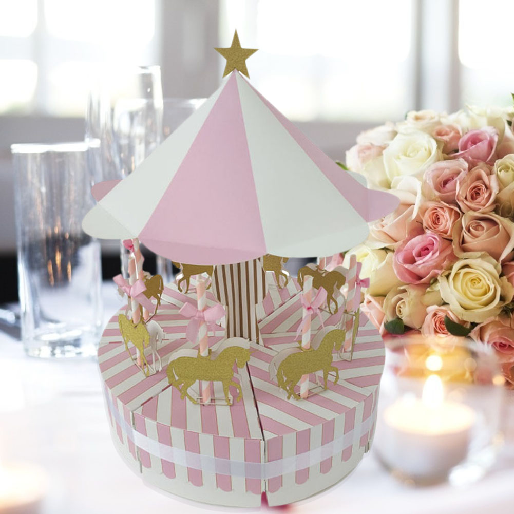thumbnail image 4 of Caja Con Carrusel Romántico Recuerdos Boda Y Regalos Recuerdo para Invitados Recuerdos Fiesta Caja Dulce Decoraciones Boda (rosa), 4 of 7
